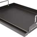 Griddle for Gas Grill, Flat Top Cast Iron Griddle Insert for Outdoor Gas Grill, 17" x13" Nonstick Coating Cooking Skillet Pan Teppanyaki for Weber Charbroil Camp Chef and Gas/Charcoal/Electric Grill