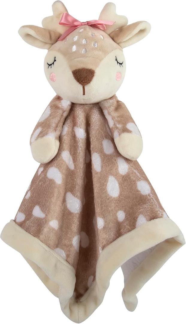 Baby Essentials Minky Animal Lovey Snuggler Blanket with Plush Deer  Soft Security Blanket for Babies, Toddlers, Boys & Girls, Gender Neutral (Freckled Fawn)