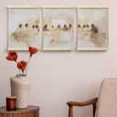 FGFK Christian Jesus the Last Supper Wall Art Poster Hanger Frame, Last Supper Wall Decor, Religious Jesus Canvas Prints Framed Wall Decor for Home Dining Room Church, 12x16 Inch Set of 3