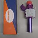 BONAOK Wireless Bluetooth Karaoke Microphone, 3-in-1 Portable Handheld Mic Speaker Machine for All Smartphones, for Girls Boys Kids Adults All Age Q37(Light Purple)