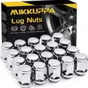 MIKKUPPA M12x1.5 Lug Nuts - Replacement for Ford Fusion Focus Escape, Honda Accord Civic CRV, Chevy Cruze Malibu, Dodge Journey, Jeep Compass Patriot Aftermarket Wheel, 20pcs Chrome Closed End Nuts (Silver)
