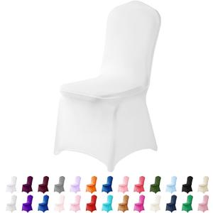 Spandex Chair Cover, 1 Piece ,Chair Covers,Living Room Chair Covers,Removable Chair Cover Washable Protector Stretch Chair Cover for Party, Banquet,Wedding Event,Hotel (White)