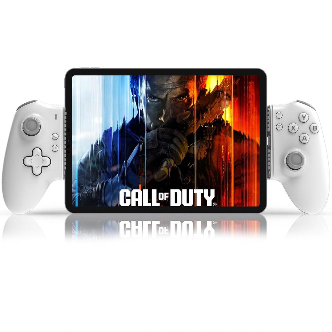 Crotrain Type C Mobile Gaming Controller for iPad and Tablet (Within 6.7-11") USB C Game Gamepad with Hall Joysticks/Hall Trigger/Turbo/Back keys, Streaming on PS5/PS4/Xbox/PC, Cloud Gaming Controller