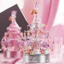 NETEHU Christmas Tree Building Block Set, 730 PCS Christmas Music Box Bricks Model Kit, Construction Toy for Adults Girls