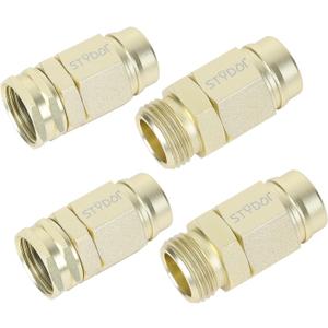STYDDI Metal Heavy-Duty 5/8-inch Garden Hose Connector Repair Fittings, Premium Aluminum-Alloy Female and Male End-Hose Mender, 5/8" Water Hose End Coupler Replacement, 2 Set