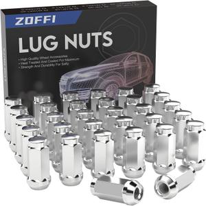 ZOFFI 9/16-18 Lug Nuts 32pcs - Replacement for 1994-2010 Dodge ram 2500/3500, 2002-2010 Dodge ram 1500, 1984-1997 Ford F250/F350 Aftermarket Wheel 32pcs Chrome Closed End Lug Nuts