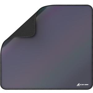 ATTACK SHARK CM03 Pro Gaming Mouse Pad for Esports Speed Waterproof Surface Stitched Edges and Anti-Slip Rubber Base Large Holographic Film 17.72 x 15.75 x 0.16 Gradual Gray (grey)