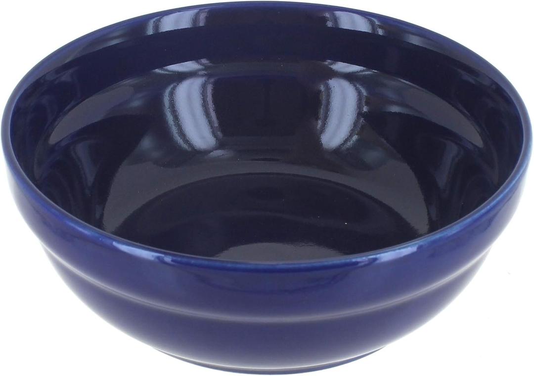 Blue Rose Polish Pottery - Blue Cobalt Cereal/Soup Bowl - 6.7" Diameter - Great Bowl for Everyday Dinnerware, Casual Dinnerware, or Formal Dining