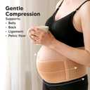 KeaBabies Pregnancy Belly Bands for Pregnant Women - 1-Pack, Soft & Breathable Maternity Belly Support Band, Easy Adjustable Maternity Belt for Back, Pelvic Support, Comfortablee (Classic Ivory, M/L)