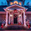 JMEXSUSS 132ft Red and White Christmas Lights Outdoor with Remote, 400 LED String Lights Indoor Plug in with Remote, 8 Modes Christmas Tree Light for Bedroom Tree Party Holiday Xmas Decorations