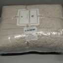 WESHIONGOO Chunky Knit Blanket Throw Knitted Throw Blankets for Couch Bed Fluffy Soft Blanket with Jumbo Chenille Yarn Thick 100% Handmade (Linen, 51"63")