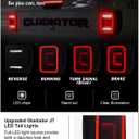 Kiwi Master LED Tail Lights for 2020-2026 Jeep Gladiator JT Accessories, Black Housing Smoke Lens, Pair