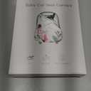 Car Seat Covers for Babies Girl, Winter Carseat Seat Cover for Newborns, Carseat Canopy Cozy & Warm Cover, Carrier Cover with Peep Windows, Pink Flower Rose (Floral)