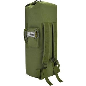 MOZETO Military Duffle Bag, 110L Extra Large Sea Bag with Backpack Straps Heavy Duty Army Duffle Bag for Camp, College Dorm or Laundry Bag