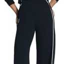 YEMORCH Jumpsuits for Women Casual One Piece Outfits Long Sleeve Mock Neck Wide Leg Pants Rompers with Zipper(Black, XS)