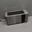 Mueller UltraToast Full Stainless Steel Toaster 4 Slice, Long Extra-Wide Slots for Bagels and Waffles, 6 Browning Levels, LED Display, Cancel/Defrost/Reheat Functions & Removable Tray, Kitchen Gadgets