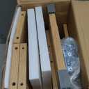 TUTOTAK Narrow Bookshelf, 8-Tier Bookcase, Spine Book Shelf for Small Space, Corner Standing Shelf for Living Room, Office, Study, Entryway, Natural BS06BN008