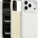 Magnetic for iPhone 17 Pro Case 6.3", Premium Liquid Silicone Case,[Compatible with Magsafe][Soft Anti-Scratch Microfiber Lining],Slim Thin Shockproof Phone Cover-White