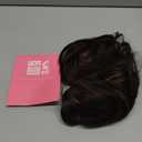 LEEONS Hair Toppers for Women - Synthetic Wavy Middle Part Hair Topper with Fringe Bangs - Brown Highlighted Caramel Blonde