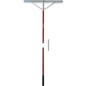 KYLIN Aluminum Landscape Rake 36Tines 36Inch with 66 Inch Extra-Long Handle, Leaf Rake Tool for Loosening Soil, Lawn Care, Weeding Lake, Garden, Pond, Beach Landscaping