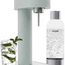 Ruby 2 Sparkling Water Maker - Soda Streaming Machine Silent Carbonated Water Machine Robust Long-Lasting Aluminium Soda Maker 1L Water Bottle Without CO2 Cylinder - Sage Green Soda Machine
