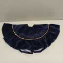 Mini Christmas Tree Skirt Velvet Plush Tiny 20 Inch Navy Blue Vintage Christmas Tree Skirts Luxury Miniature Farmhouse Xmas Decorations for Home Party Winter