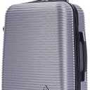 InUSA ROYAL 20-Inch Carry-On Hardside Spinner Luggage Lightweight Silver