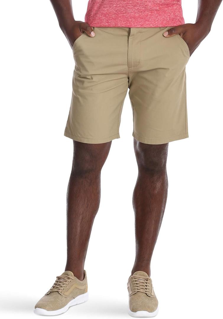 Wrangler Authentics Men's Performance Comfort Flex Flat Front Short (Beige), size 36