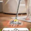 10-in-1 Steam Mop with Detachable Handheld Steamer, 350ml Tank, 10s Heat-Up, 248F Steam Cleaner, 2-Level Control and Swivel Head for Floors, Carpets, Tiles, BBQ grill Multi-Surface Dark Grey