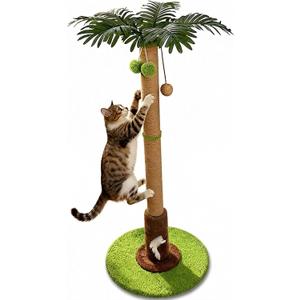RPZ Cat Scratching Post, Sisal Scratcher with Toys for Indoor Cats | Protects furniture while satisfying natural scratching instincts. Durable sisal post with interactive toys for daily play.