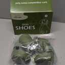 EXPAWLORER Dog Shoes for Small Medium Large Dogs, Waterproof Non-Slip Dog Snow Booties for Winter with Socks, Easy On & Off Pet Boots & Paw Protectors, Easy-Clean for Beach Outdoor Rain (Green L) (Size 7/L (Paw Width:2.4in))