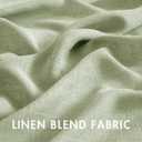 MIULEE Spring Linen Textured Kitchen Curtains 36 Inch Length over Sink Semi Sheer Light Filtering Farmhouse Short Rod Pocket Half Window Tier Curtains 2 Panels for Bathroom Basement W26XL36 Sage Green