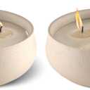TIKI Citronella Candle 2-Pack  7-Inch White Wax Bowl with Concrete Finish  Outdoor Decorative Candles for Patio, Deck, Garden, Backyard & Camping