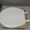 BEMIS 600E4 000 Ashland Toilet Seat with Slow Close, Never Loosens and Provide the Perfect Fit, ROUND, Enameled Wood, White