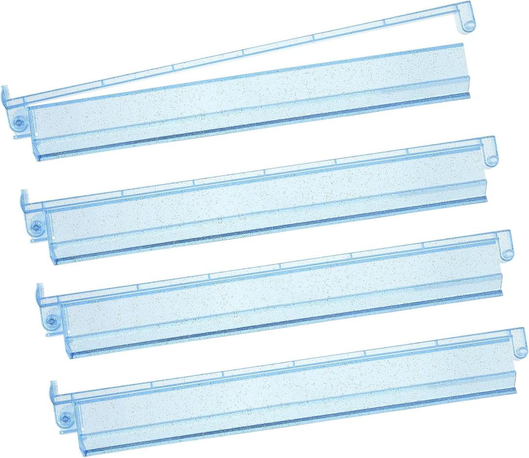 Mahjong Racks with Pushers 4PCS Set Majiang Tile Holder Acrylic Mahjong Racks Accessories and Gifts (Bling Blue)