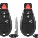 Key Fob Fobik Replacement for Dodge Ram 1500 2013-2021, Ram 2500 3500 4500 5500 2013 2014 2015 2016 2017 2018 Pickup Truck Keyless Entry Remote Control Start Car Keys, GQ4-53T, 433 MHz, 2-Pack