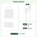 iPhone 17 16 Charger Fast Charging,2Pack 6FT USB C to C iPhone Apple Charging Woven Cable Cord 20W Wall Charge Type C Block for Apple iPhone 17 Pro Max/17E/Air/16 Plus/16ProMax/15,iPad Pro/Air/AirPods