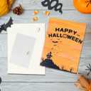 6 x Magic Ants Halloween 3D Pop-Up Card, Haunted House Design with Ghosts and Pumpkins, Spooky Greeting Card for Halloween Celebrations, Unique Handmade Halloween Card with Envelope