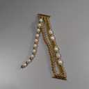 JR.DM Gold Beaded Bracelet Bands Women Compatible with Apple Watch 38mm, 40mm, 41mm, 42mm(S10/11) Dressy Fancy Stretchy Elastic Jewelry Strap Replacement for iWatch Series 11/10/9/8/7/6/5/4/3/2/1/SE