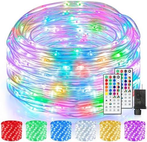 Mlambert 99Ft 300 LED Christmas String Lights Outdoor Indoor, 17 Solid Colors 8 Multicolors 8 Lighting Modes RGB Twinkle Fairy Rope Lights with Remote & Timer for Xmas Tree Holiday Party Decor