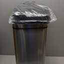 iTouchless 50 Liter / 13 Gallon Sensor Dog-Proof Kitchen Trash Can with Lid Lock and AbsorbX Odor Filter, Touchless Lid, Stainless Steel Garbage Recycling Bin for Kitchen, Home, Office, Business