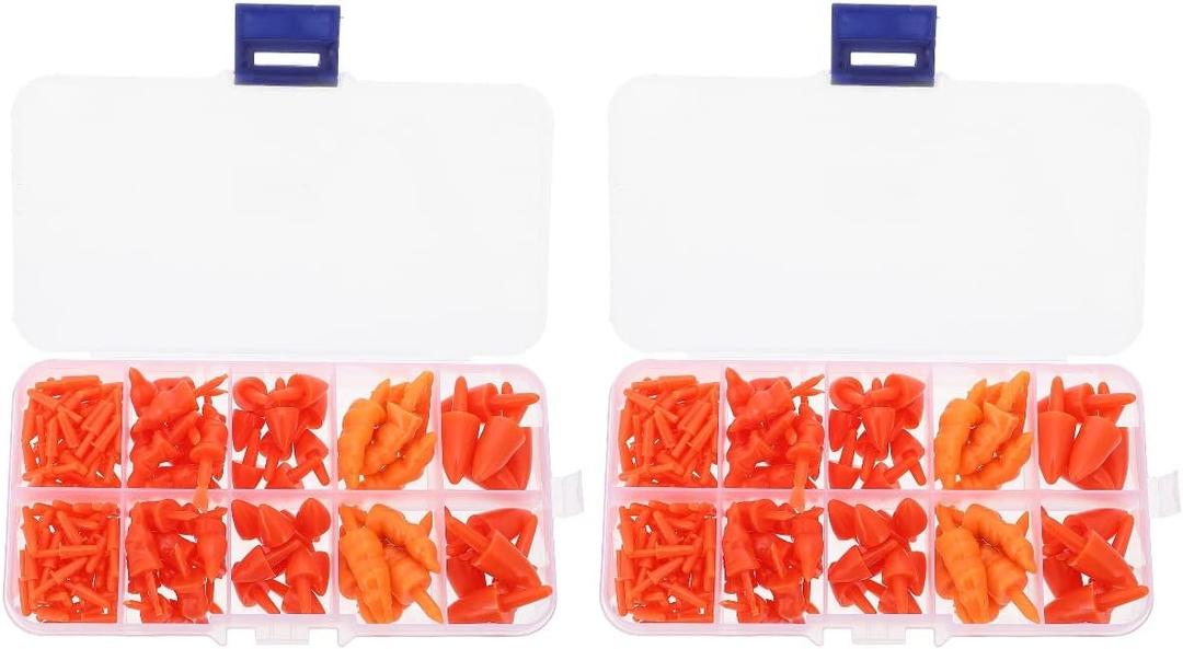 STOBOK 320 Pcs Mini Snowman Carrot Nose DIY Snowman Nose Ornament Accessories Orange Plastic Nose Stick for Snowman Making Miniature Carrot Nose Craft Model