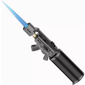 Torch Lighter - Windproof Butane Torch Lighter, Refillable Jet Flame Lighters with Flame Lock, Cooking Torches for Camping, BBQ.(Gas Not Include)