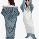 Uauai Hooded Shark Blanket - Soft and Cosy Flannel Suit With Hoodie