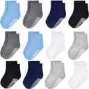 GRPSKCOS Baby Socks Non Slip 12 Pairs Toddler Anti Skid Socks for 0-7 Years Infants Little Kids Boys Girls (0-6 Months)