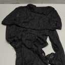 Avidlove Womens Sheer Lace Dress Sexy Long Sleeve Dress See Through Lingerie Short Mini Dresses for Party (No Linling).L