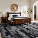 9x12 Ft Extra Large Shag Rugs for Living Room, Ultra Soft Fluffy Furry Area Rugs for Bedroom Indoor Floor, Aesthetic Carpet for Kids Home Decor (Black)