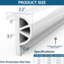 Dock Bumpers, 12 Feet /16 Feet /24 Feet /32 Feet Full Protection Boat Dock Bumpers for Edging, Dock Fender for Straight Edge and Side, Includes Mounting Screws, Black Gray White Orange Blue, 24FTx3.2INx2.2IN