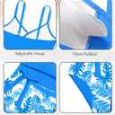 BAVADER Girls Swimsuit Cutout One-Piece Bathing Suit V-Neck Swimsuits for Teens Cute Swimwear with Drawstring Cover Up 13-14y