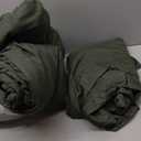 CozyLux Queen Comforter Set Olive Green Seersucker 7 Pieces Bed in a Bag Queen Comforter Set with Sheets Luxury Soft Bedding Set with Down Alternative Comforter, Sheets, Pillowcases & Shams All Season